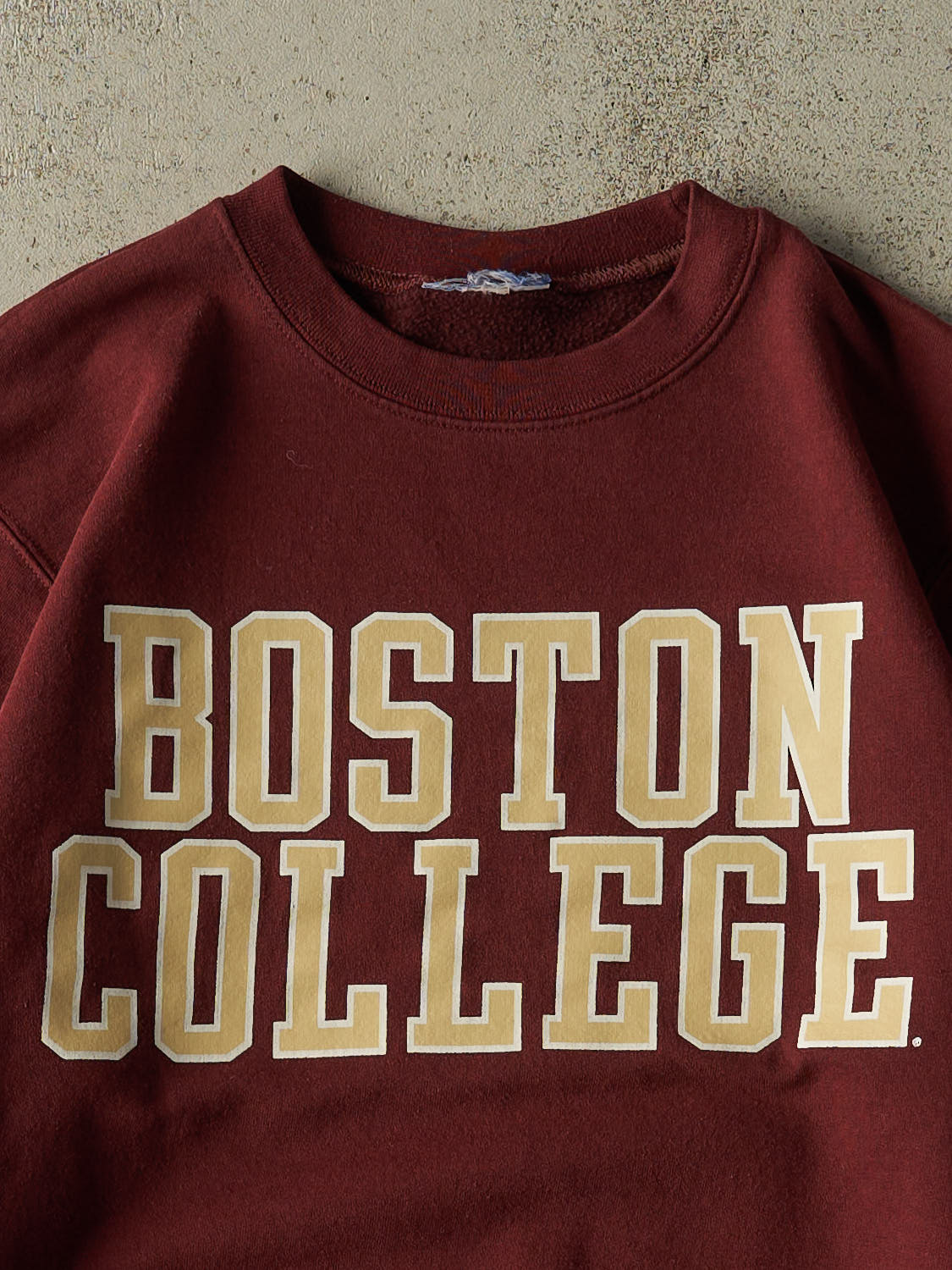 Vintage Y2K Burgundy Boston College Champion Crewneck (S/M)