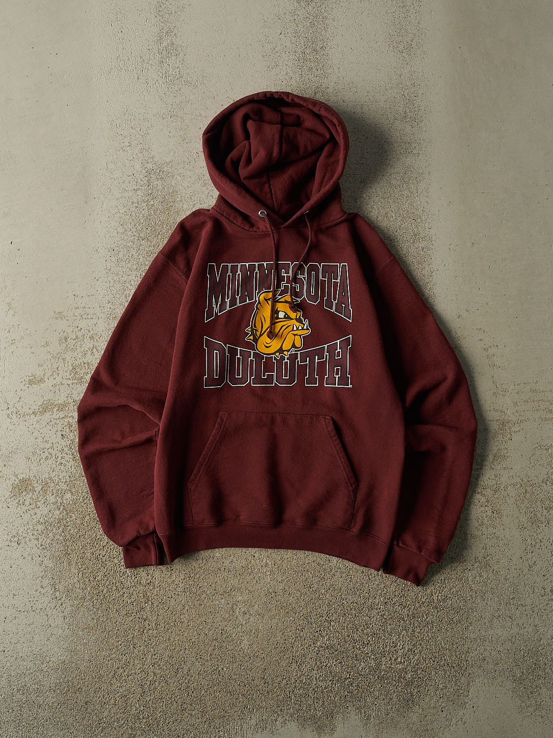 Vintage Y2K Burgundy Minnesota Duluth Champion Hoodie (XS/S)