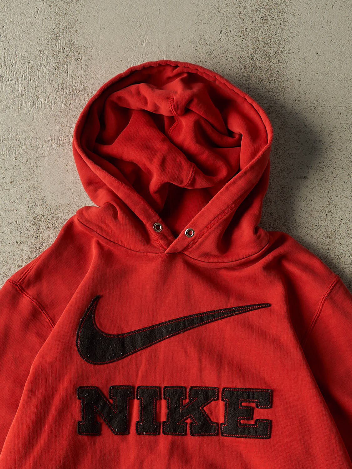 Vintage Y2K Red Nike Embroidered Hoodie (S/M)