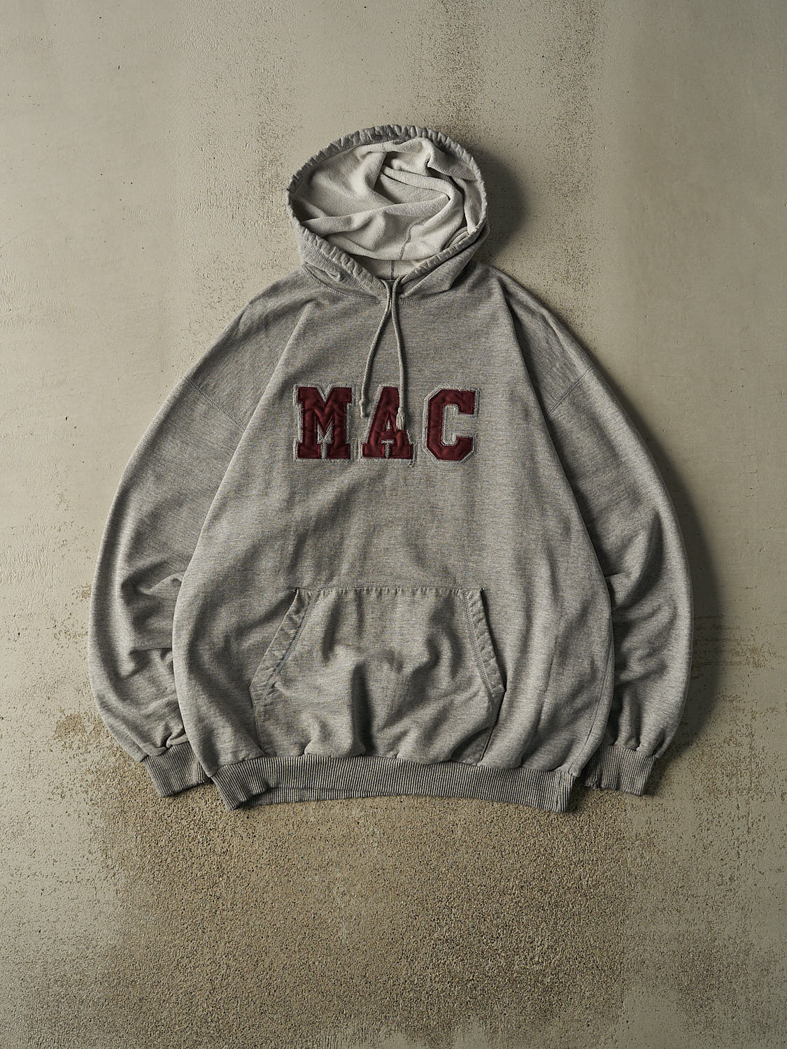 Vintage Y2K Grey MAC Embroidered Hoodie (XXL)