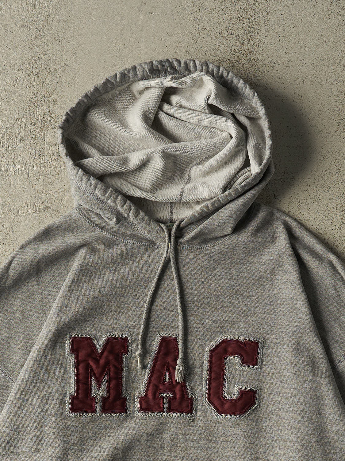 Vintage Y2K Grey MAC Embroidered Hoodie (XXL)