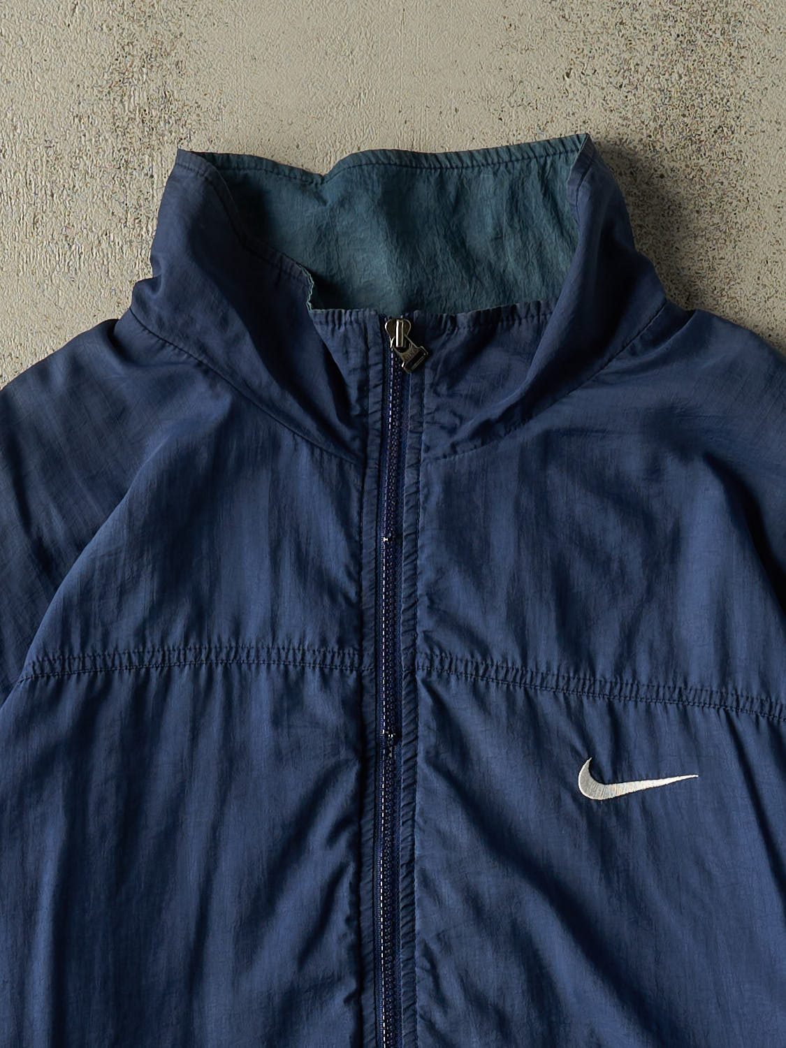 Vintage 90s Navy Blue Nike Windbreaker Jacket (XL/XXL)
