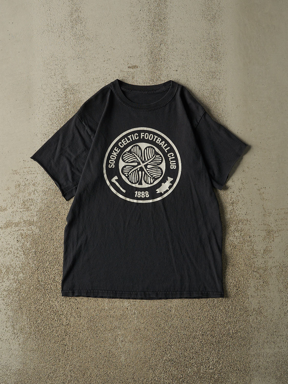 Vintage Y2K Black Sooke Celtic FC Tee (S/M)