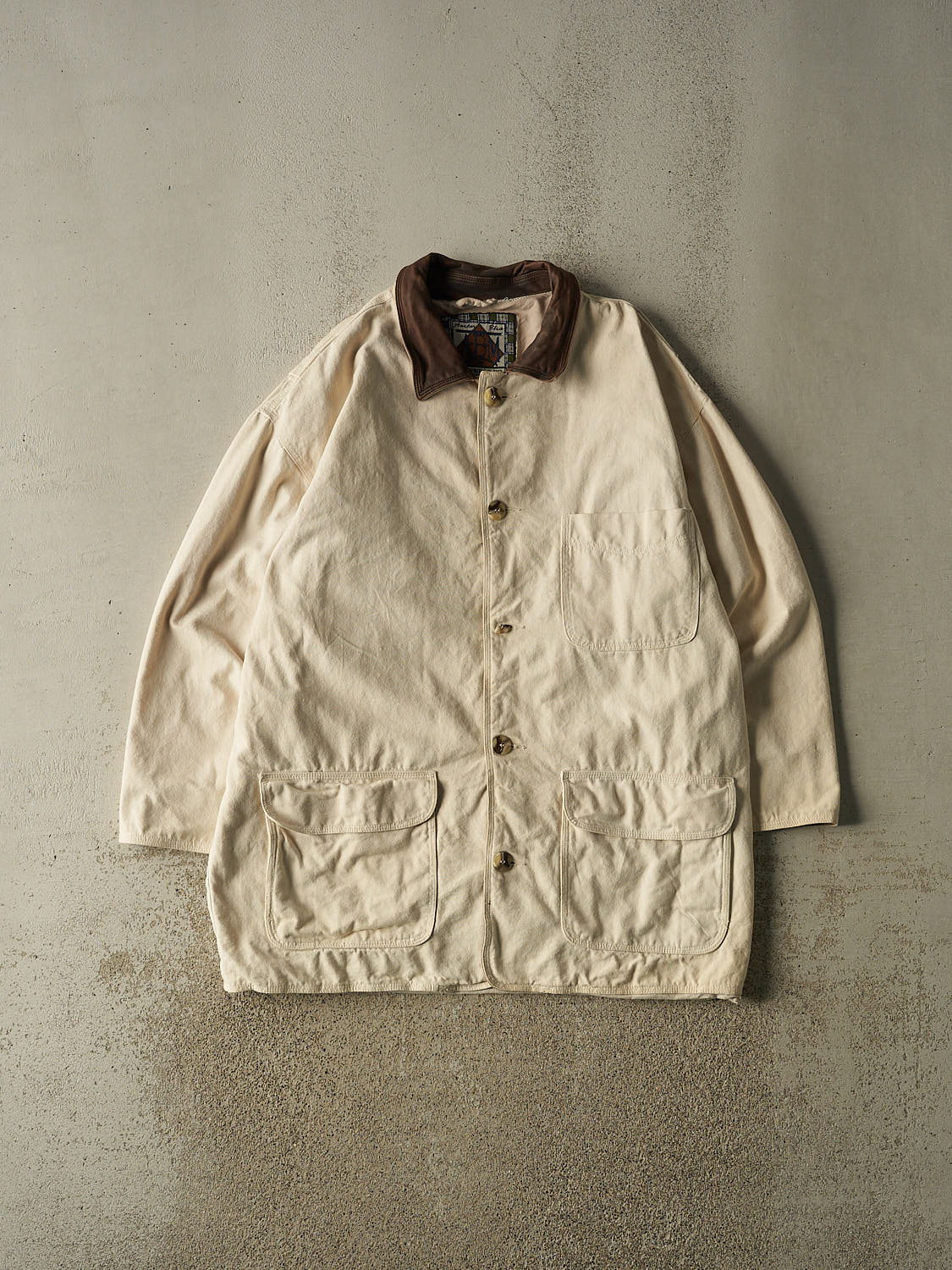Vintage 90s Beige ABM Chore Jacket (XL/XXL)