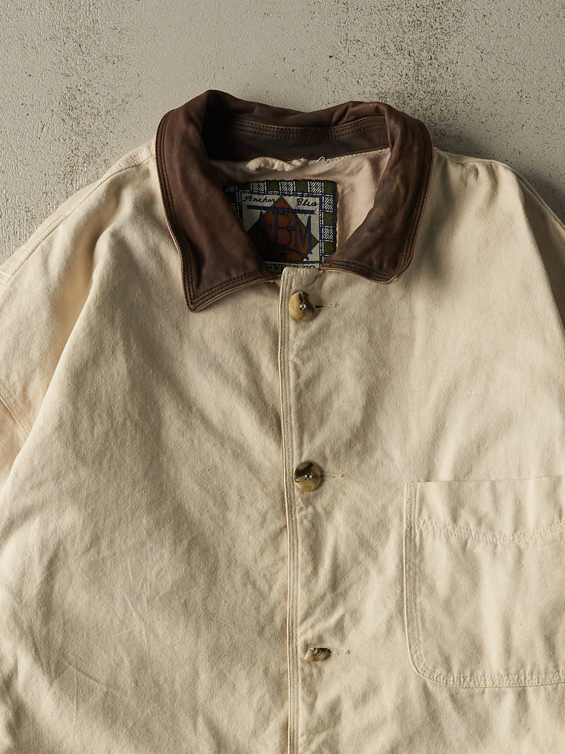 Vintage 90s Beige ABM Chore Jacket (XL/XXL)
