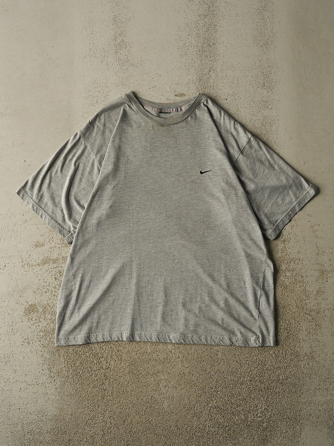 Vintage 90s Grey Nike Embroidered Swoosh Tee (XL)