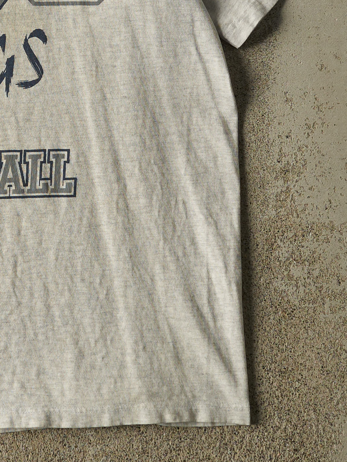 Vintage 90s Heather Grey BYU Cougars Basketball Tee (L/XL)