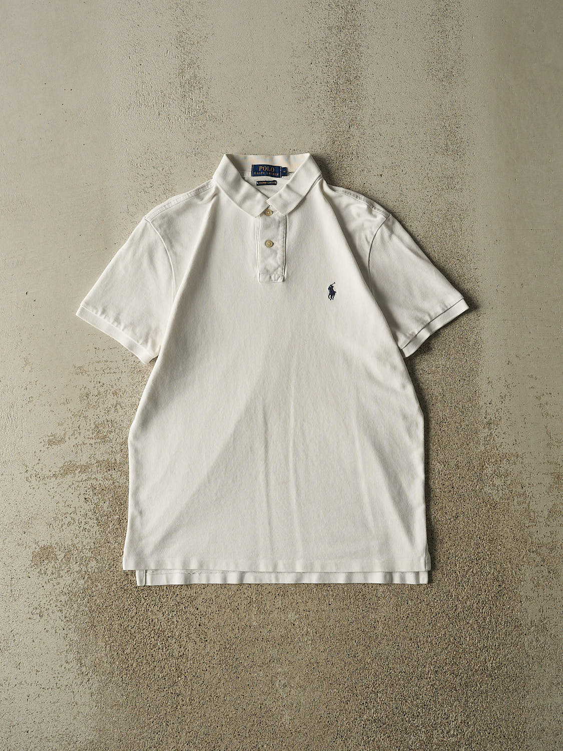 Vintage Y2K White Polo Quarter Button Tee (S/M)