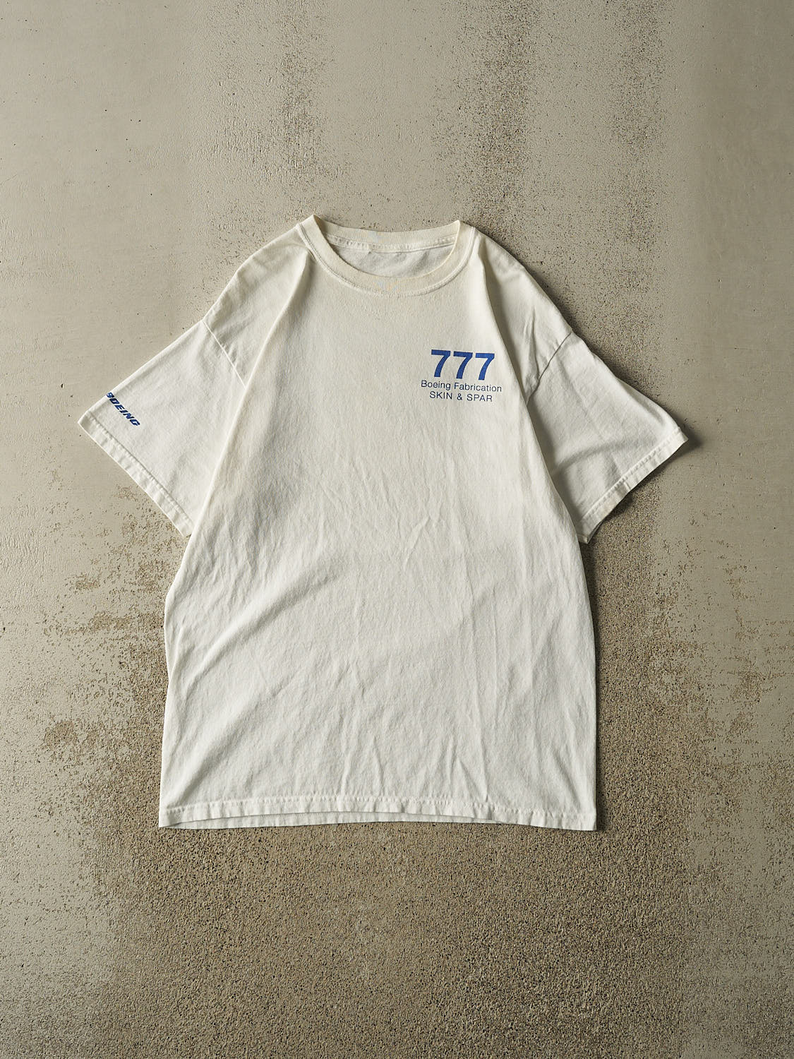 Vintage 90s White Boeing 777 Tee (L/XL)