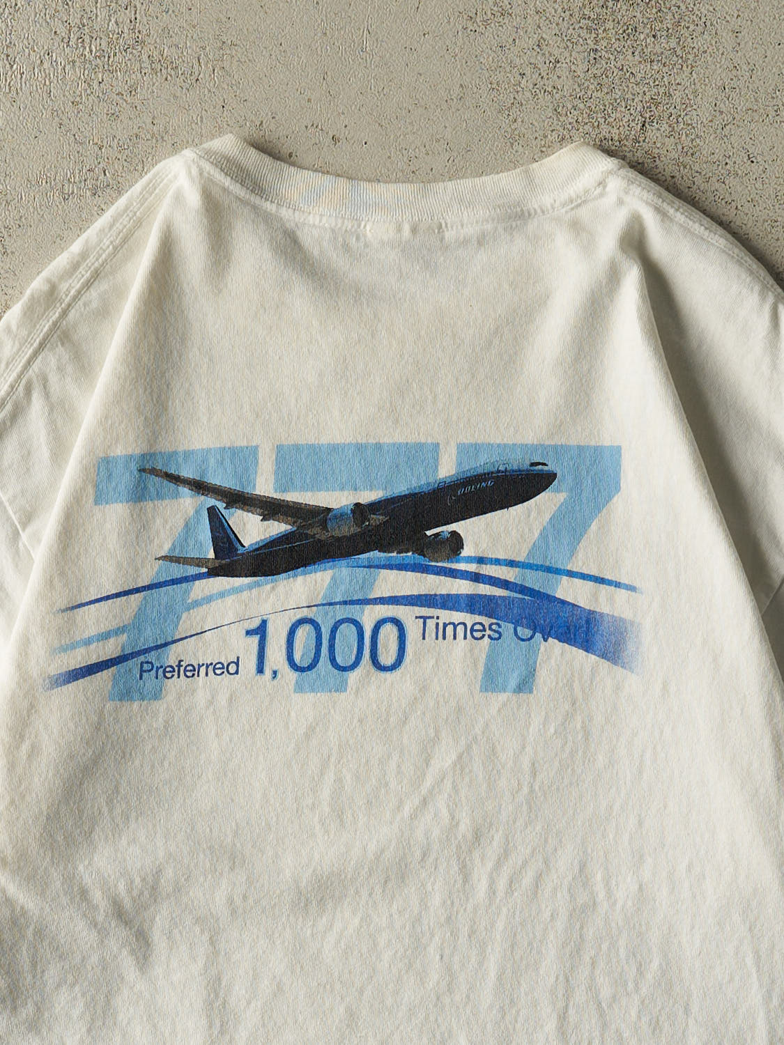 Vintage 90s White Boeing 777 Tee (L/XL)