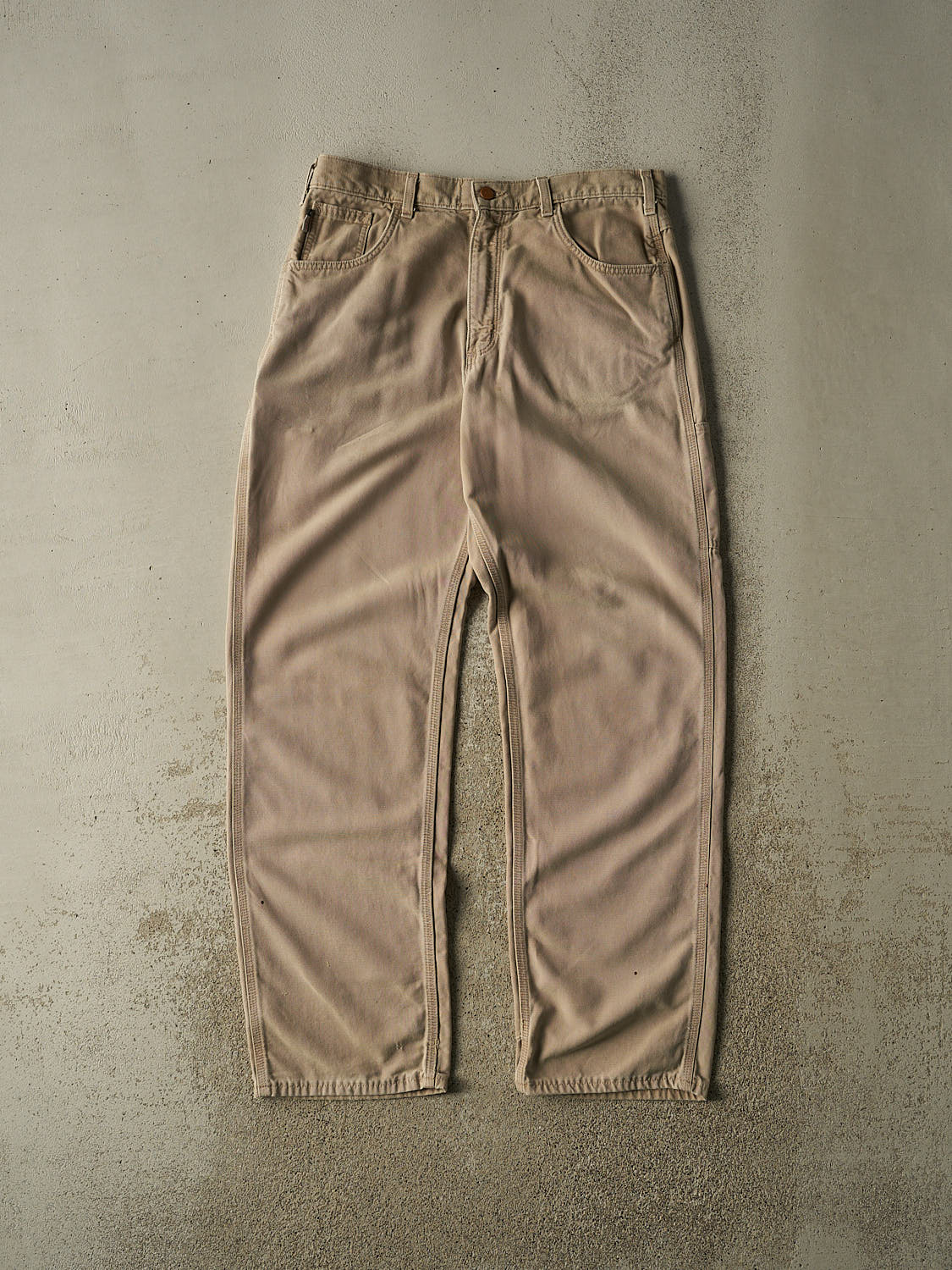 Vintage Y2K Beige Carhartt Fire Resistant Work Pants (34x33.5)