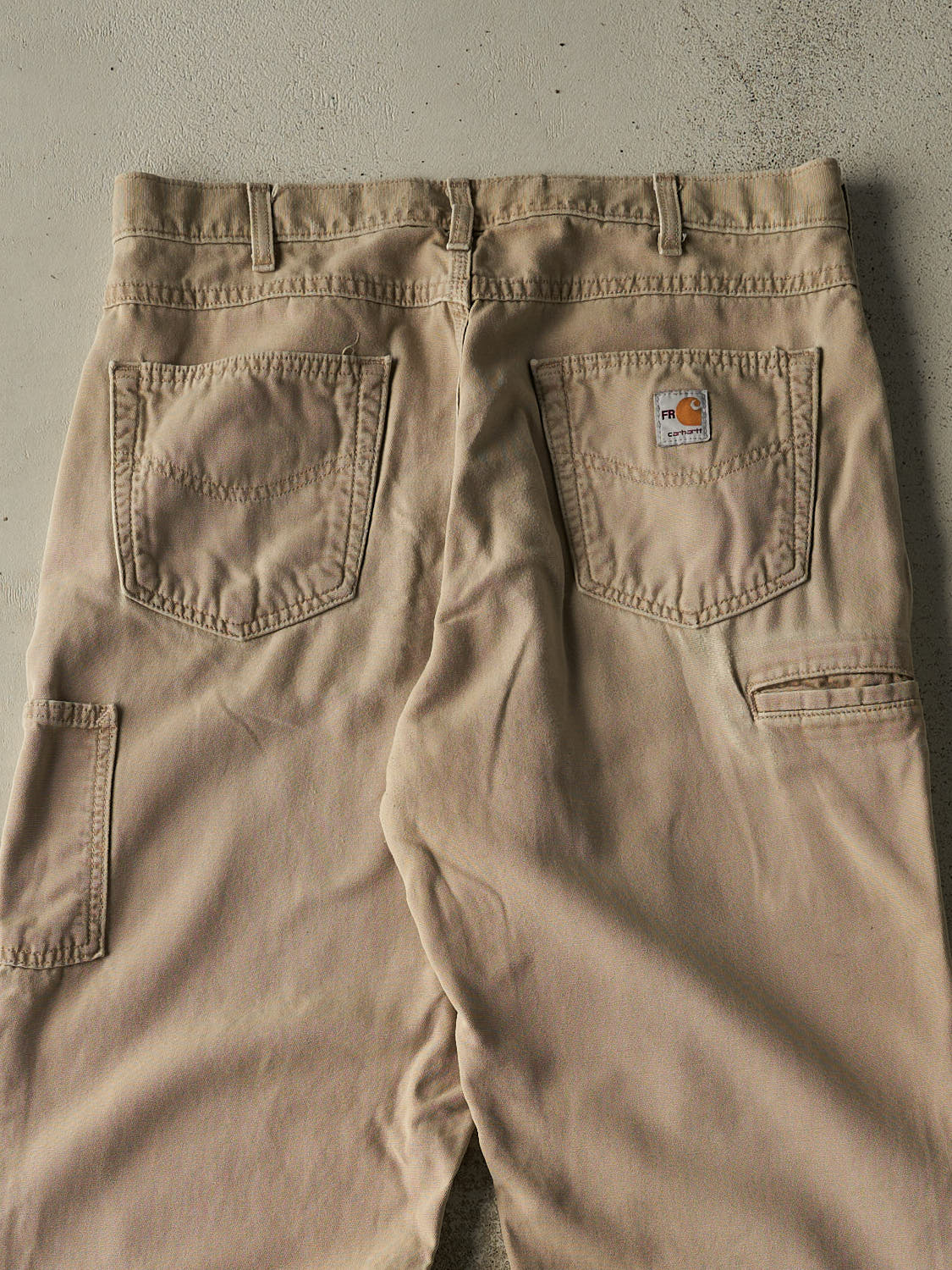 Vintage Y2K Beige Carhartt Fire Resistant Work Pants (34x33.5)