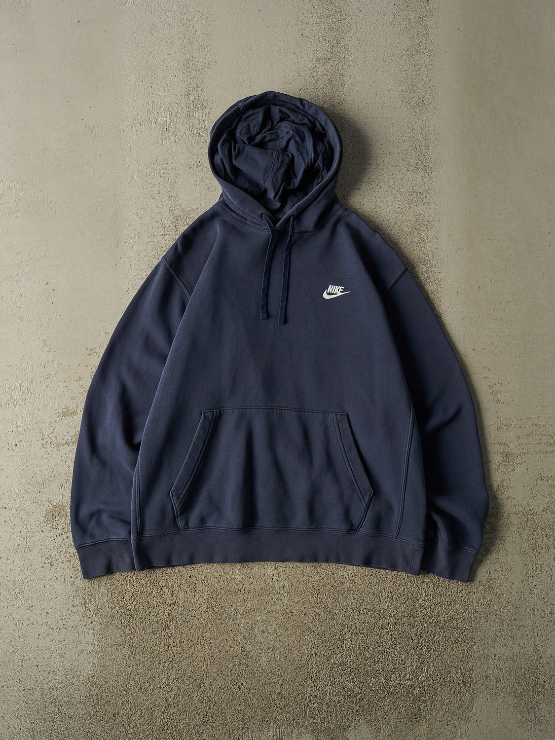 Vintage Y2K Faded Navy Nike Embroidered Hoodie (M/L)
