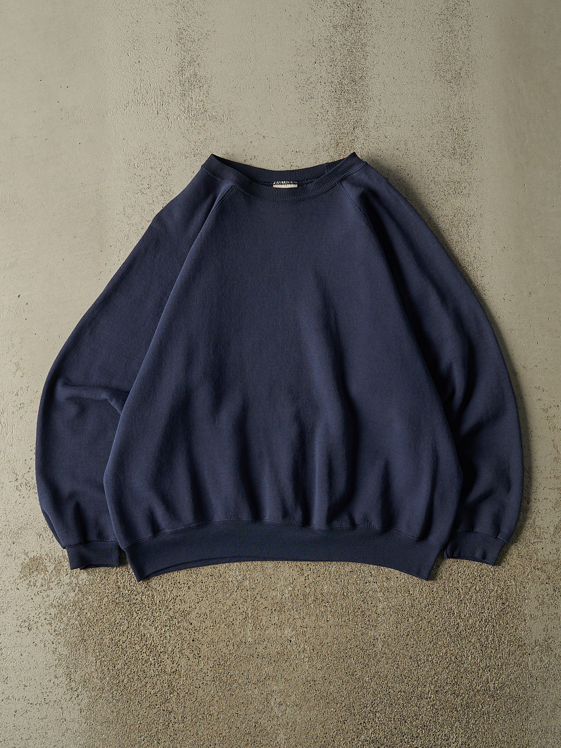 Vintage 90s Navy Blue Blank Crewneck (L)