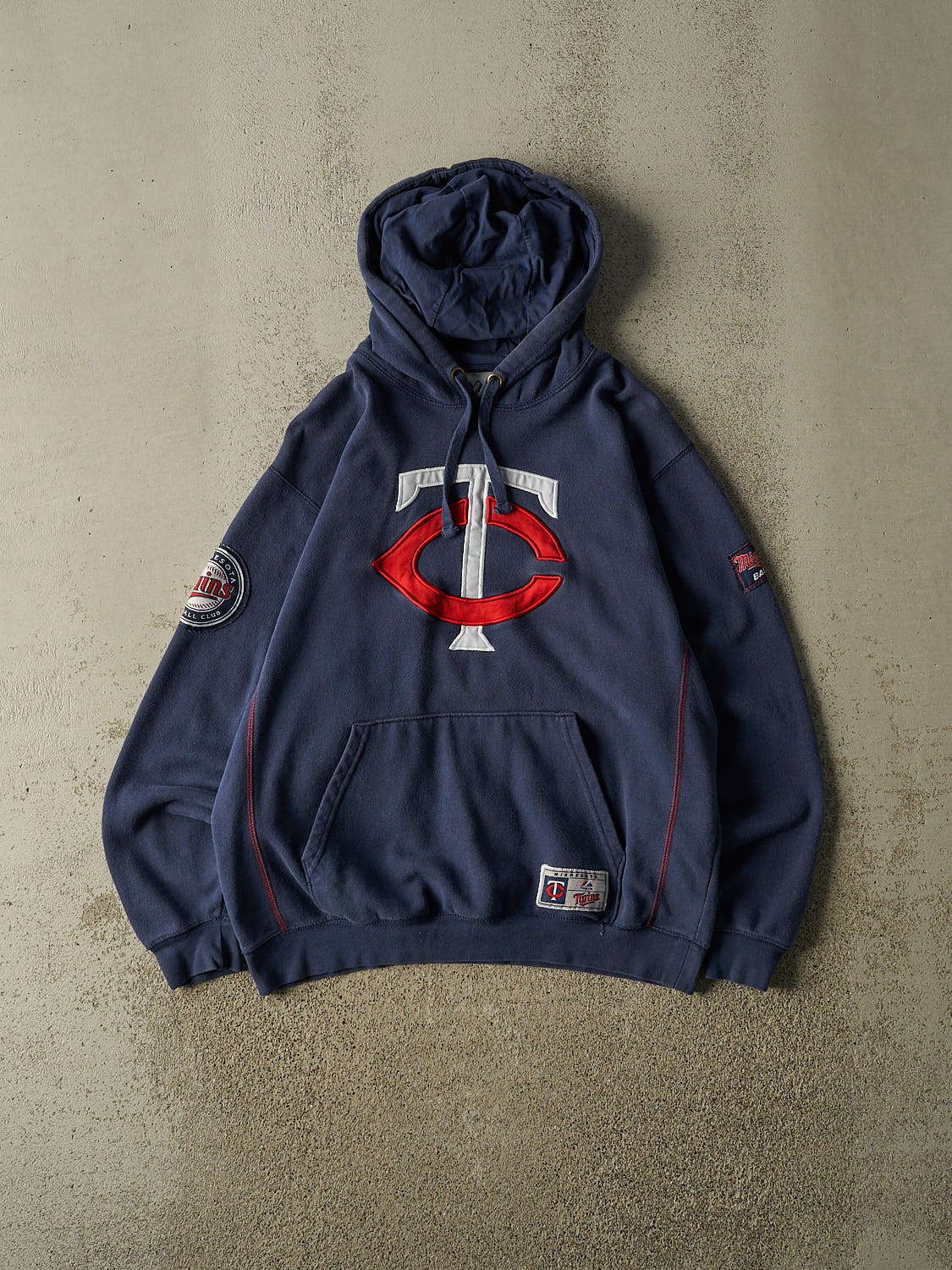 Vintage Y2K Navy Blue Minnesota Twins Embroidered Hoodie (M/L)