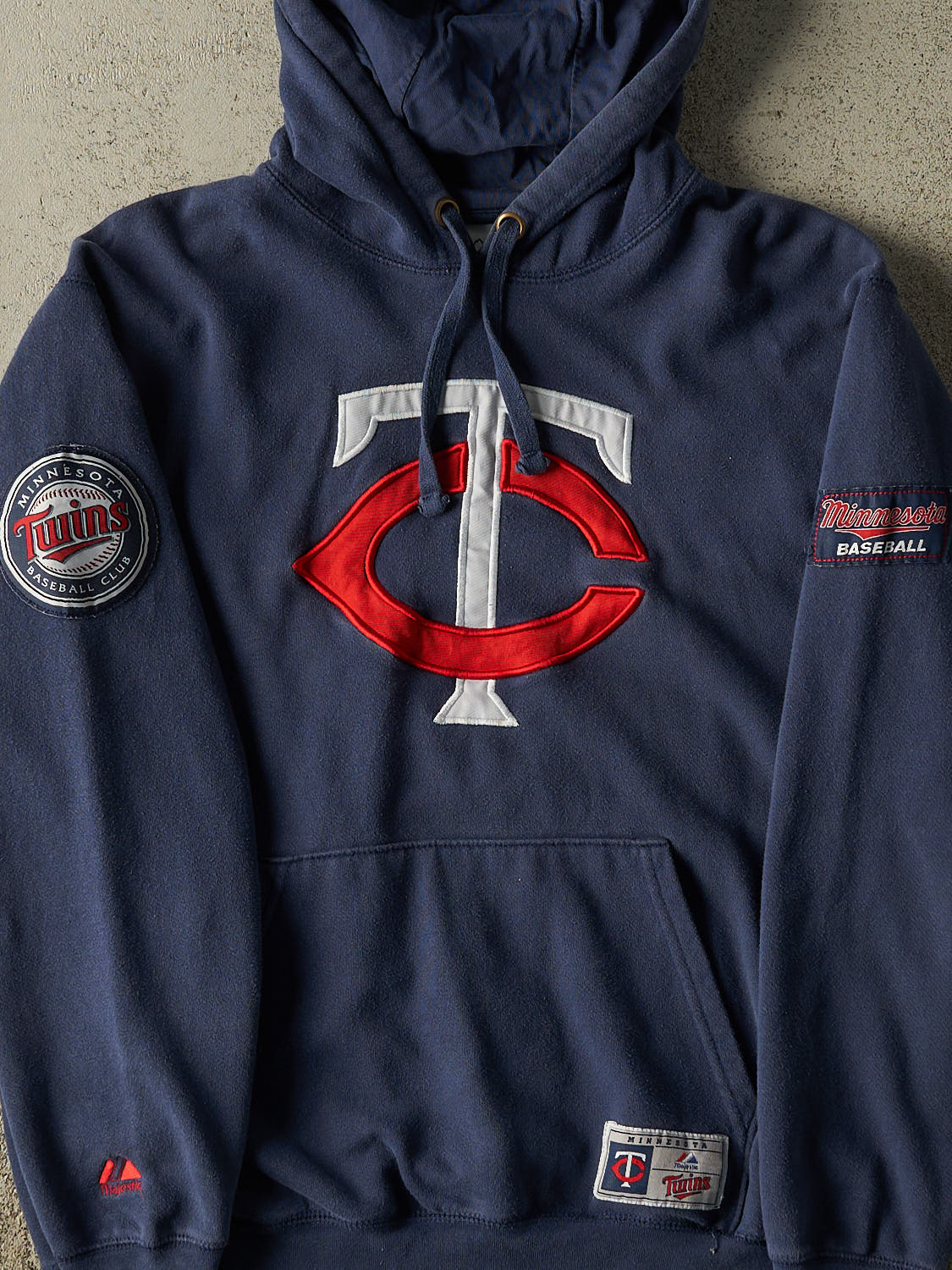 Vintage Y2K Navy Blue Minnesota Twins Embroidered Hoodie (M/L)