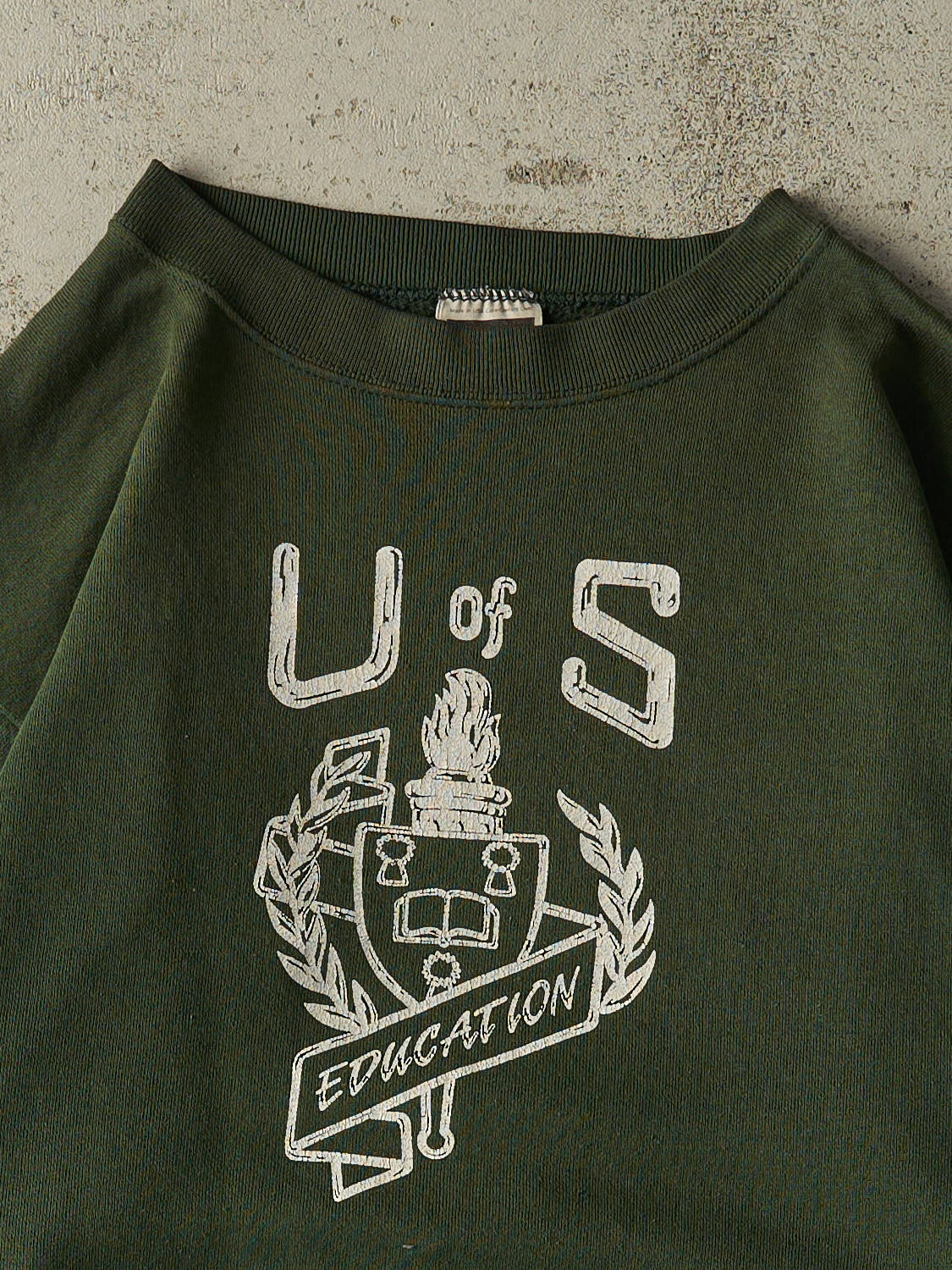 Vintage 80s Green University of Saskatchewan Education Crewneck (M/L)