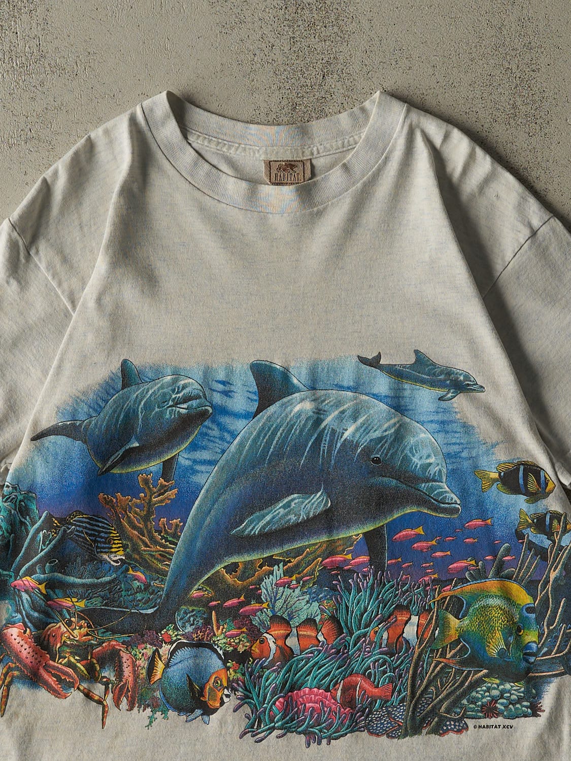 Vintage 90s Heather Grey Baltimore Aquarium Tee (L)