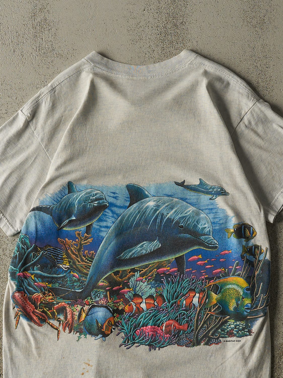 Vintage 90s Heather Grey Baltimore Aquarium Tee (L)