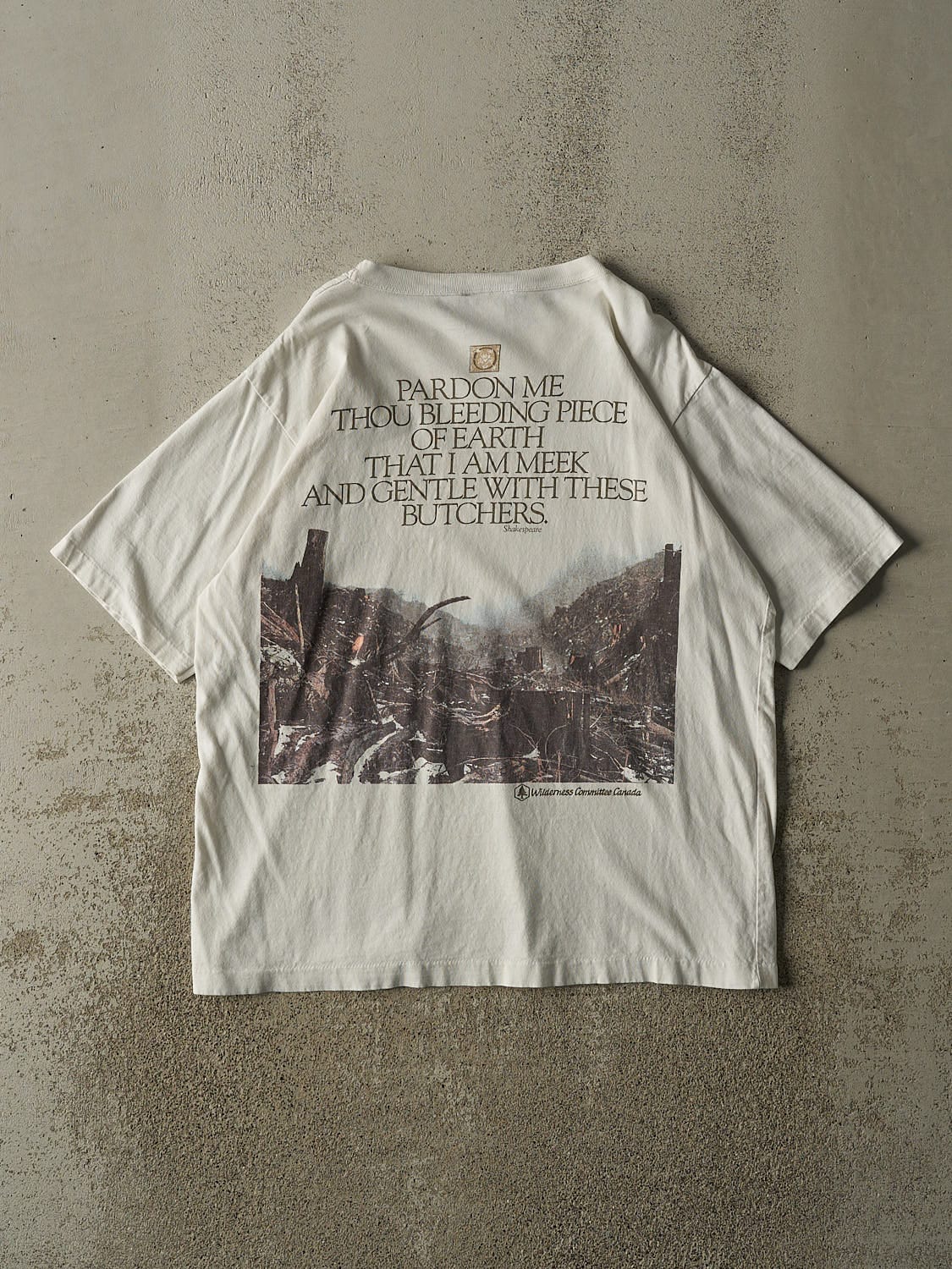 Vintage 90s White Wilderness Shakespeare Tee (L)