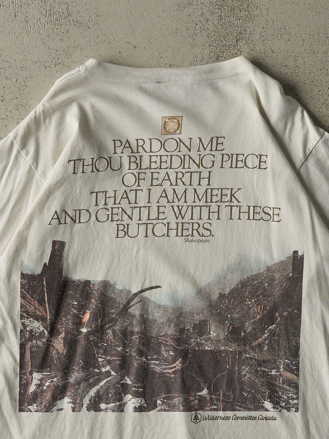 Vintage 90s White Wilderness Shakespeare Tee (L)