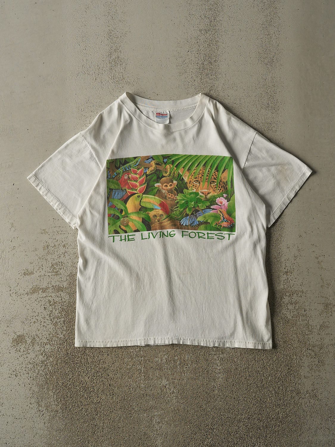 Vintage 90s White The Living Forest Tee (L)