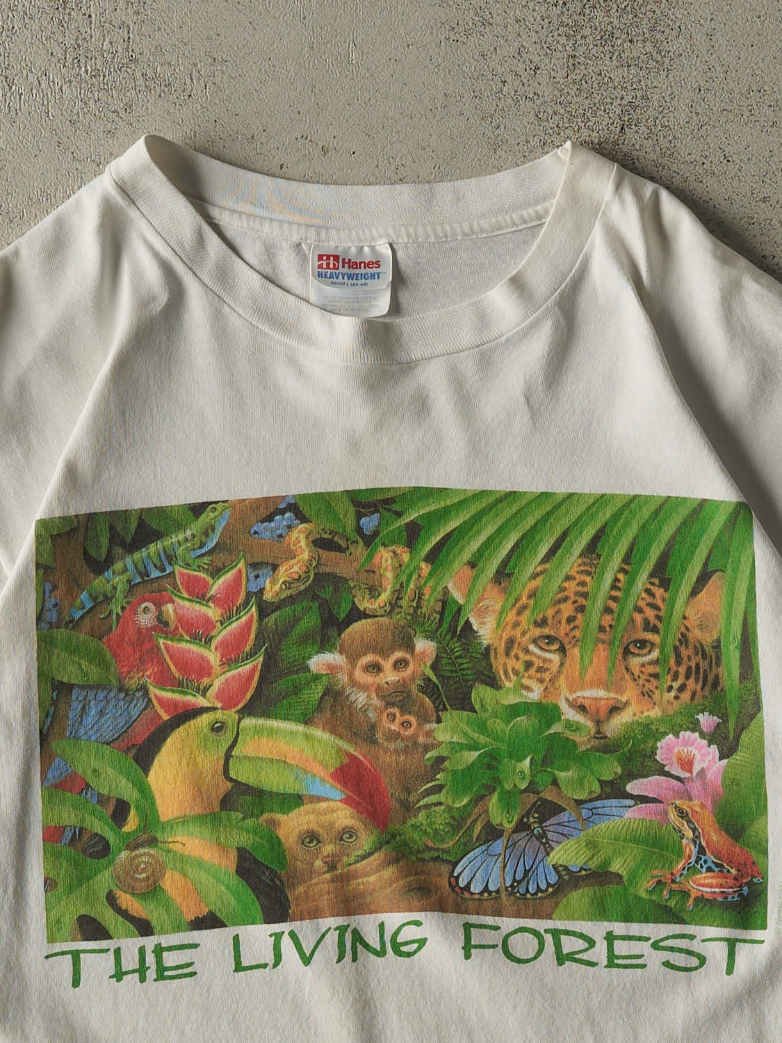 Vintage 90s White The Living Forest Tee (L)
