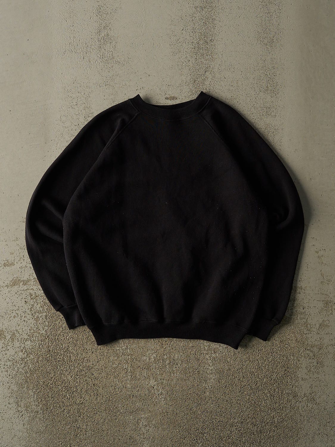 Vintage 90s Black Blank Crewneck (M)