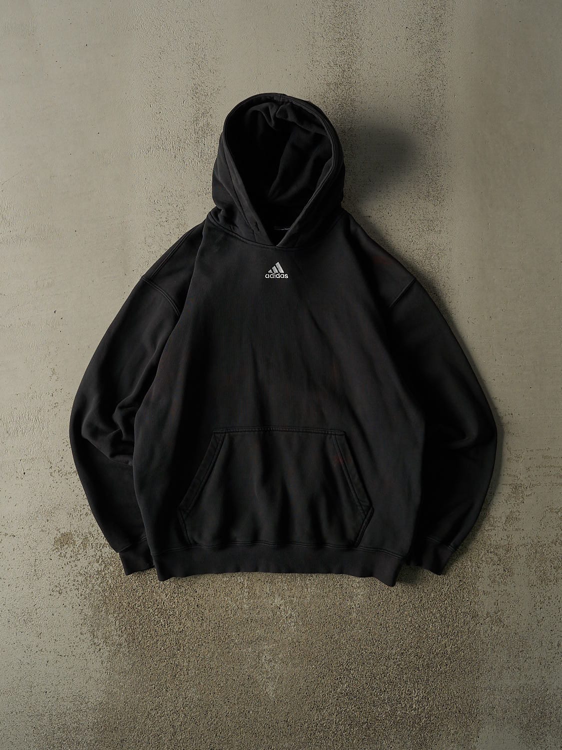 Vintage Y2K Black Adidas Embroidered Hoodie (M/L)
