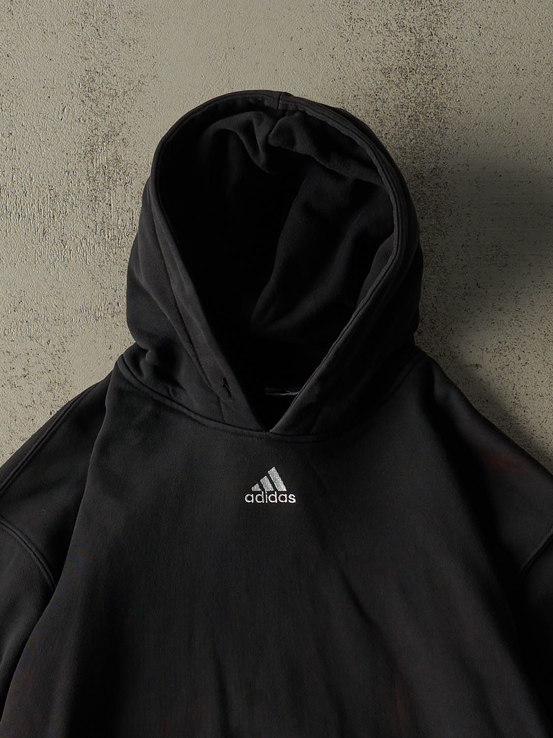 Vintage Y2K Black Adidas Embroidered Hoodie (M/L)