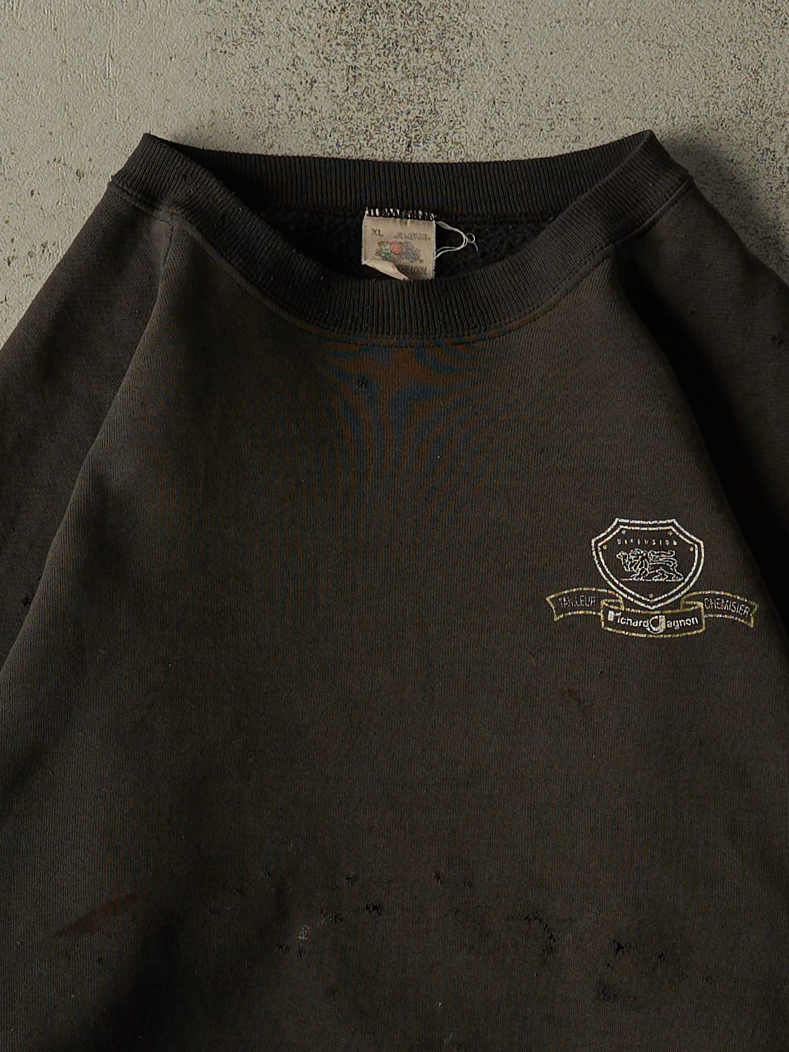 Vintage 80s Faded Black Richard Gagnon Crewneck (M/L)