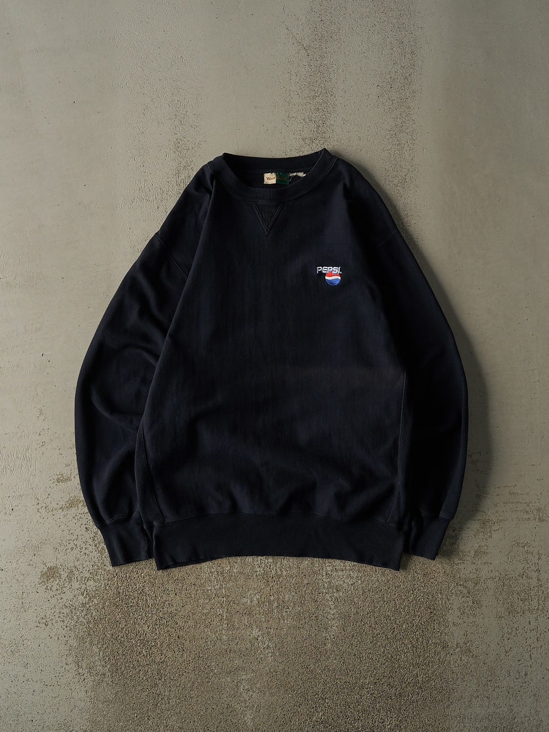 Vintage 90s Navy Blue Pepsi Embroidered Crewneck (XXL/XXXL)