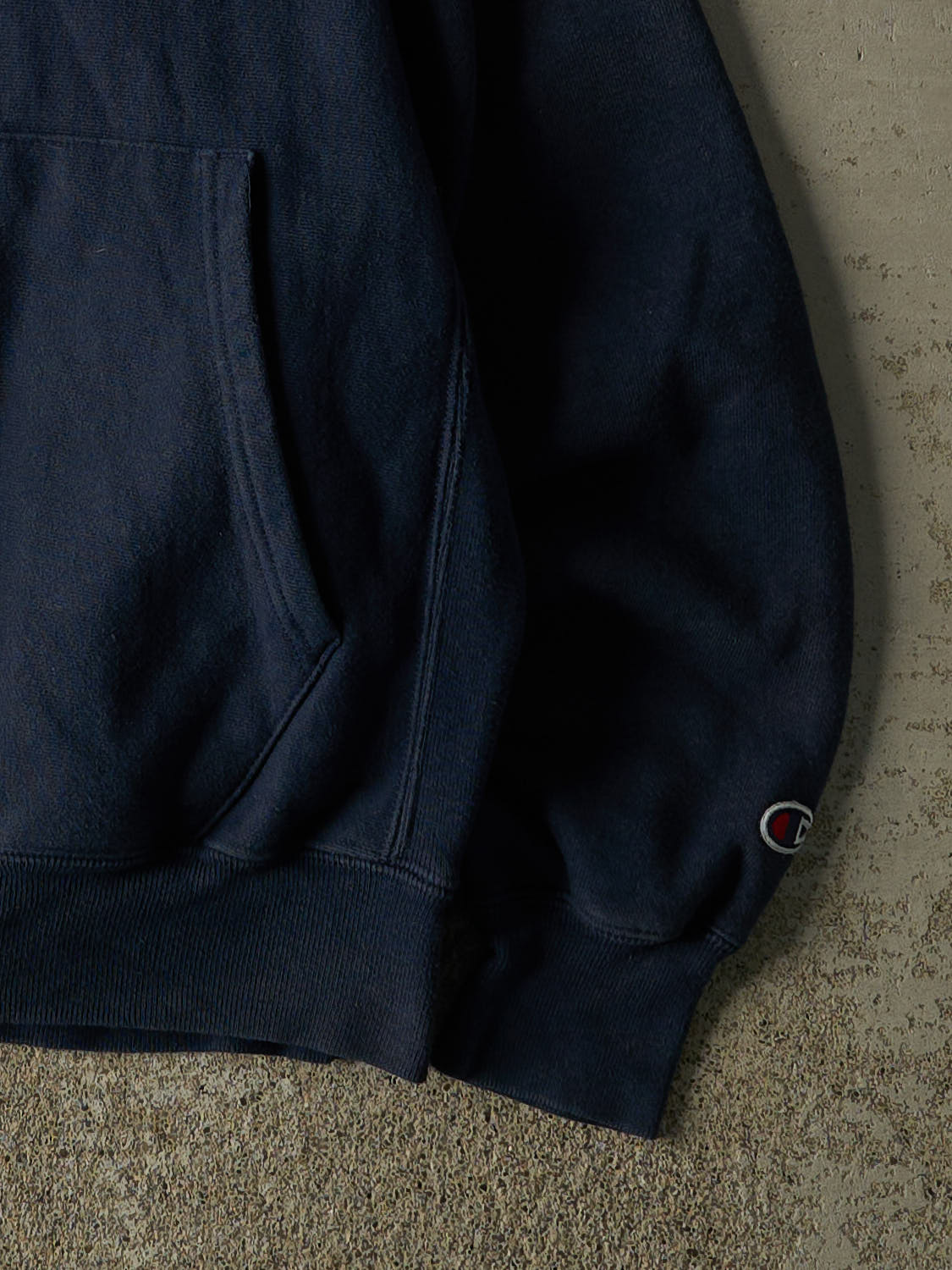 Vintage Y2K Navy Blue Champion Reverse Weave Thomas Titans Lacrosse Hoodie (S/M)