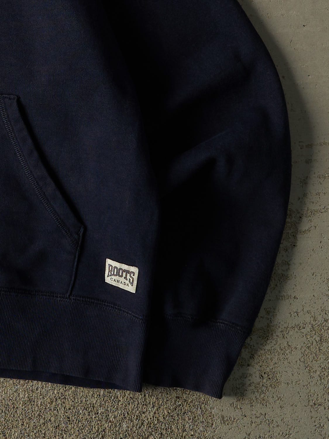 Vintage Y2K Navy Blue University of Toronto Roots Hoodie (L)