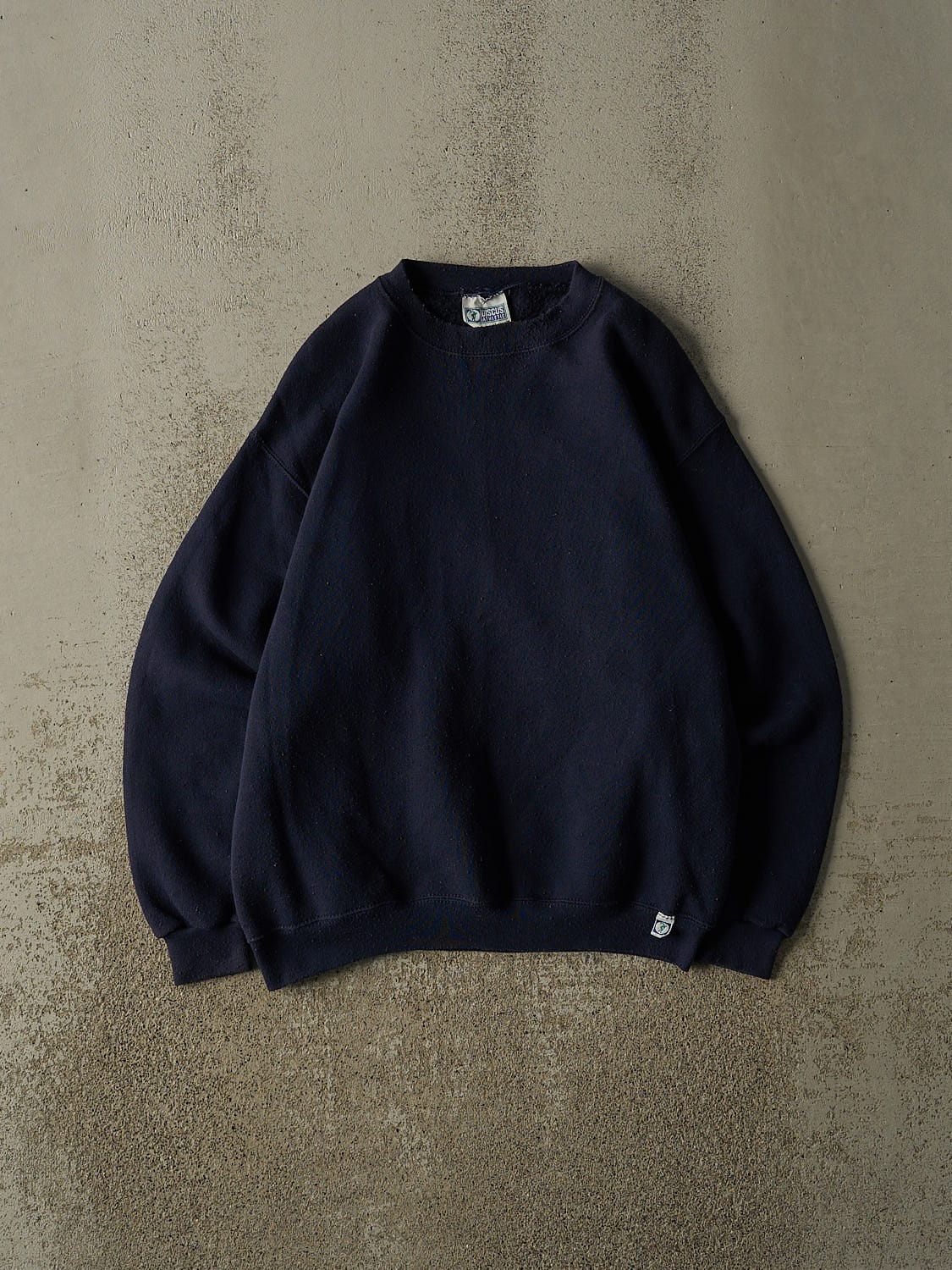 Vintage 90s Navy Blue Discus Athletic Blank Crewneck (S/M)
