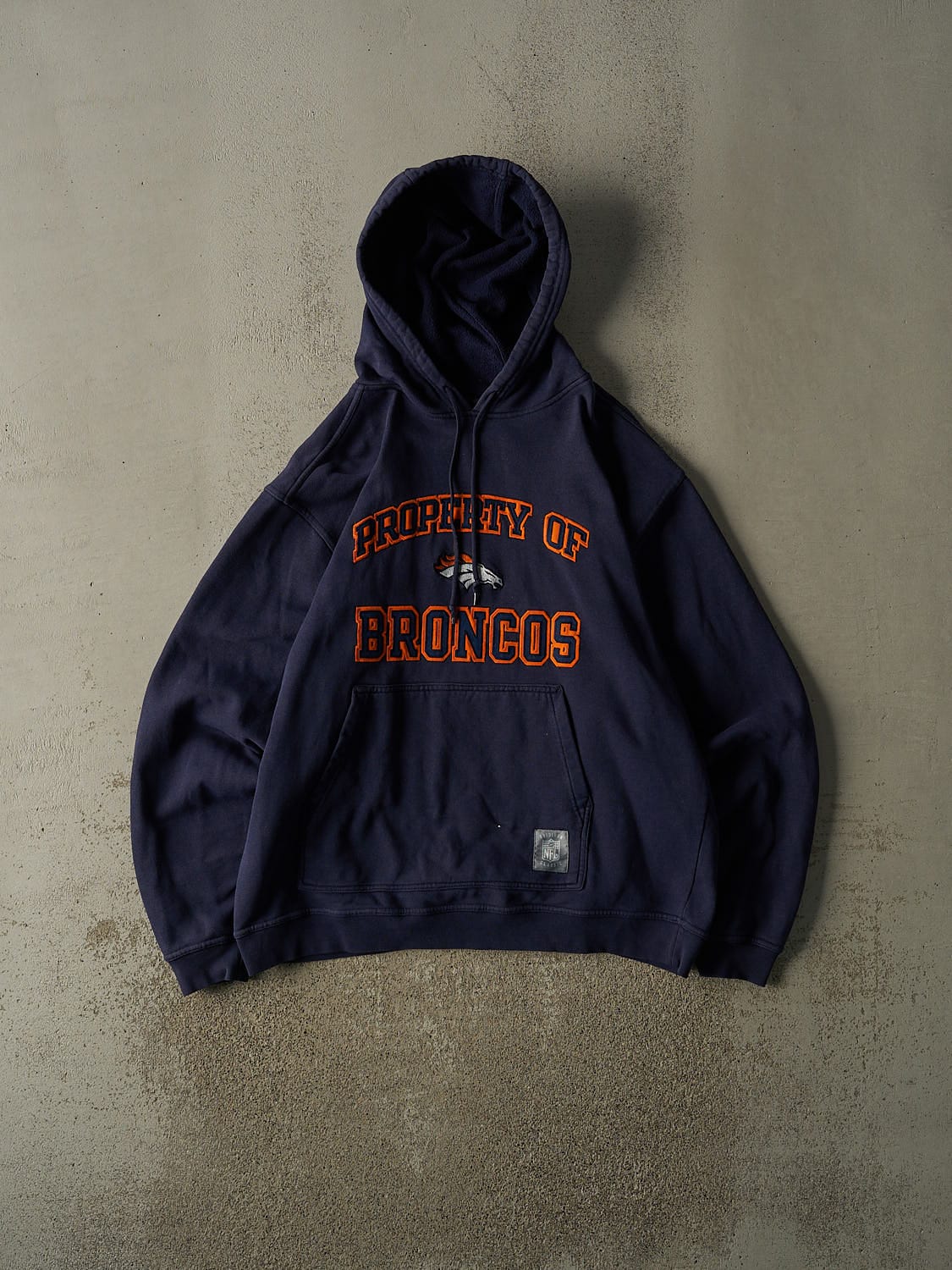 Vintage Y2K Navy Blue Denver Broncos Hoodie (XL/XXL)