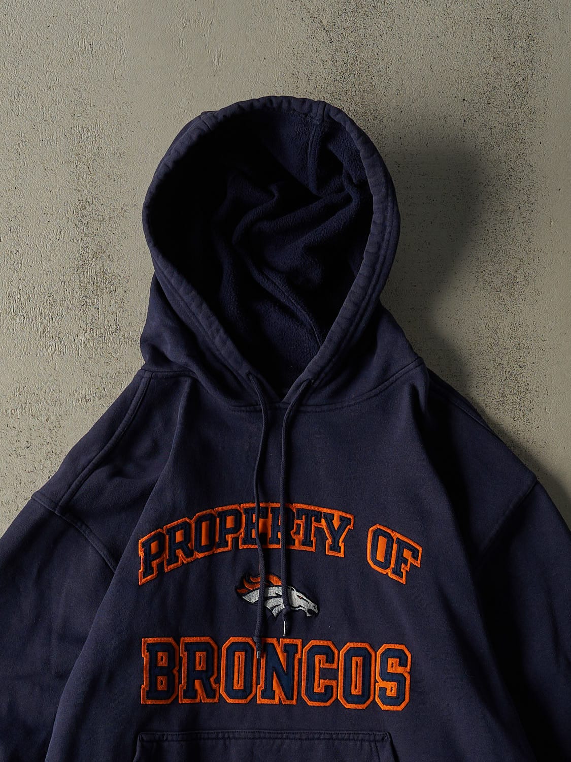 Vintage Y2K Navy Blue Denver Broncos Hoodie (XL/XXL)