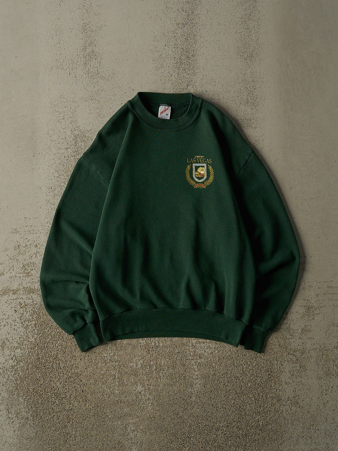 Vintage 80s Green Las Vegas Nevada Crewneck (XS/S)