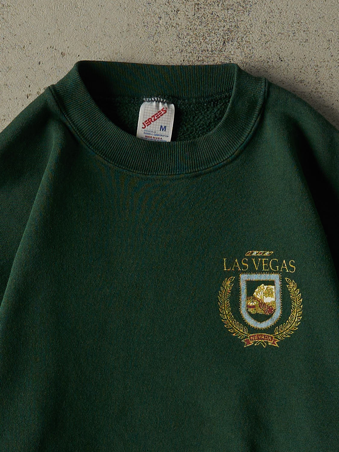 Vintage 80s Green Las Vegas Nevada Crewneck (XS/S)