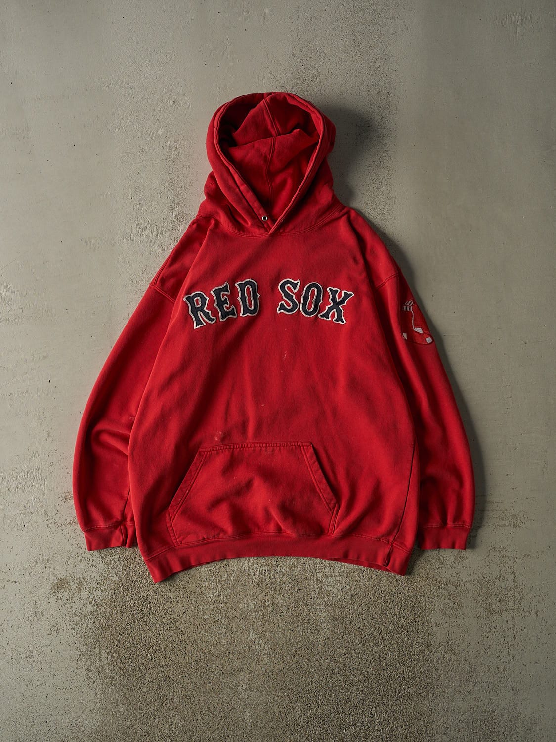 Vintage Y2K Red Boston Red Sox Embroidered Hoodie (XL/XXL)
