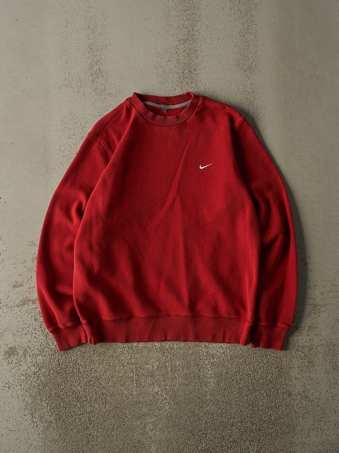 Vintage Y2K Red Nike Swoosh Crewneck (S/M)