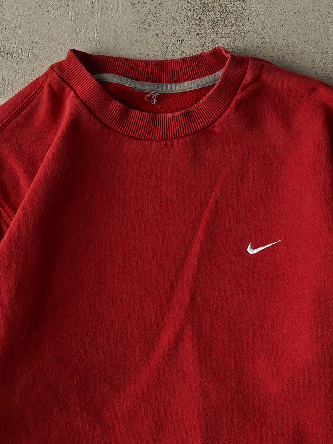 Vintage Y2K Red Nike Swoosh Crewneck (S/M)
