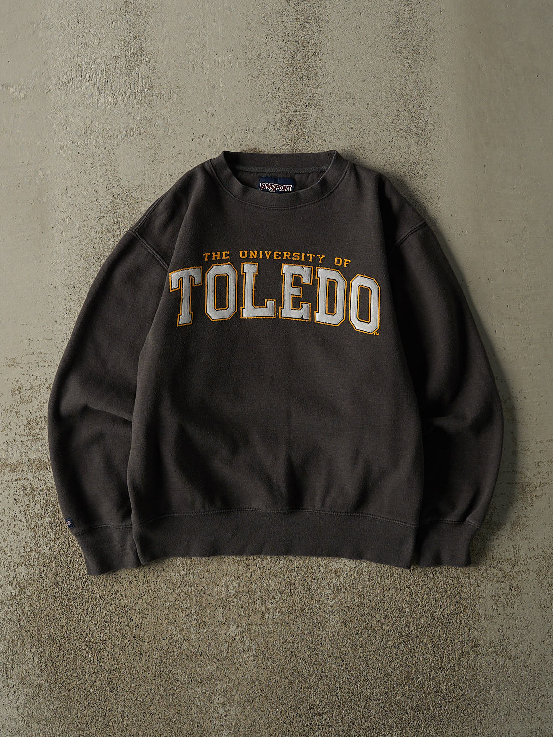 Vintage Y2K Charcoal Grey University of Toledo Crewneck (XS/S)