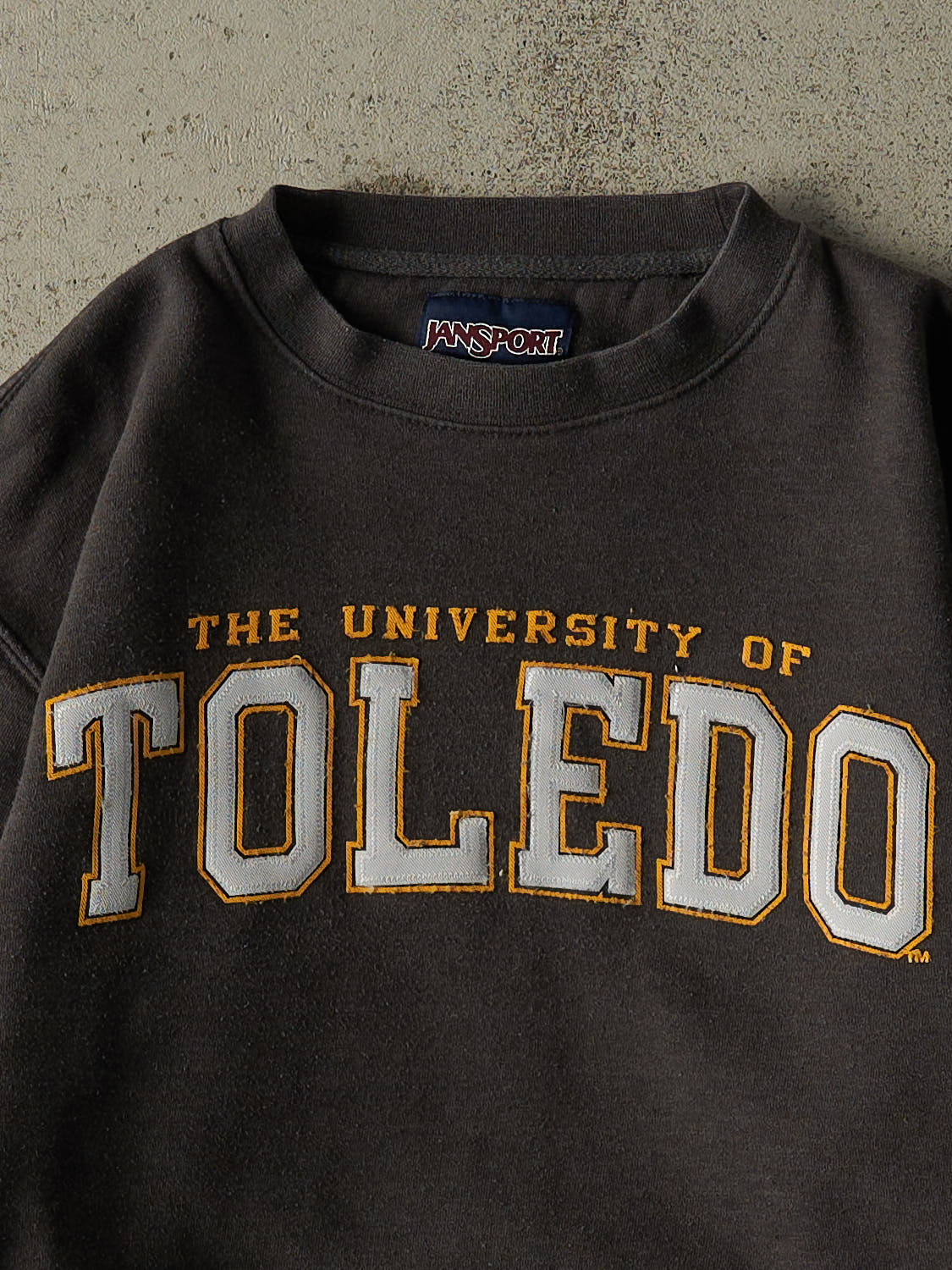 Vintage Y2K Charcoal Grey University of Toledo Crewneck (XS/S)