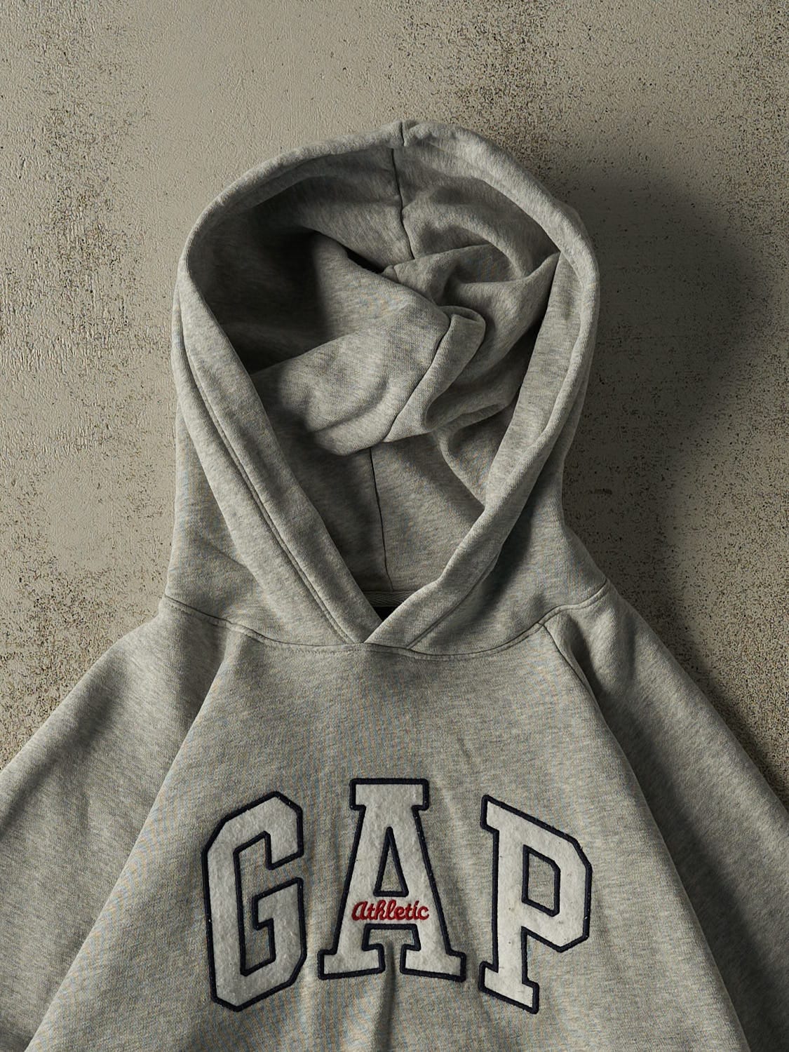 Vintage Y2K Heather Grey Gap Embroidered Hoodie (XS)