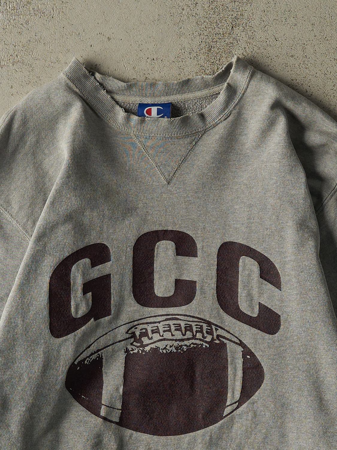 Vintage 90s Grey Champion GCC Football Crewneck (M)