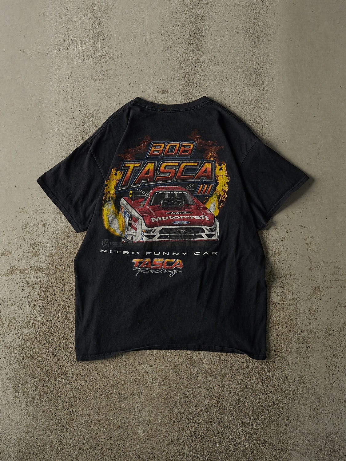 Vintage Y2K Black Bob Tasca Racing Tee (M)