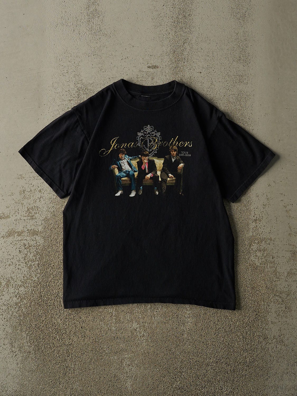 Vintage 08' Black Jonas Brothers Tour Tee (S)