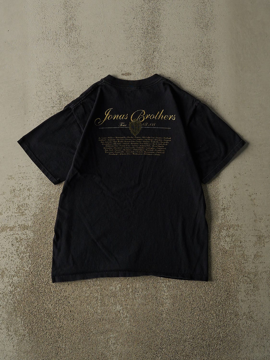 Vintage 08' Black Jonas Brothers Tour Tee (S)