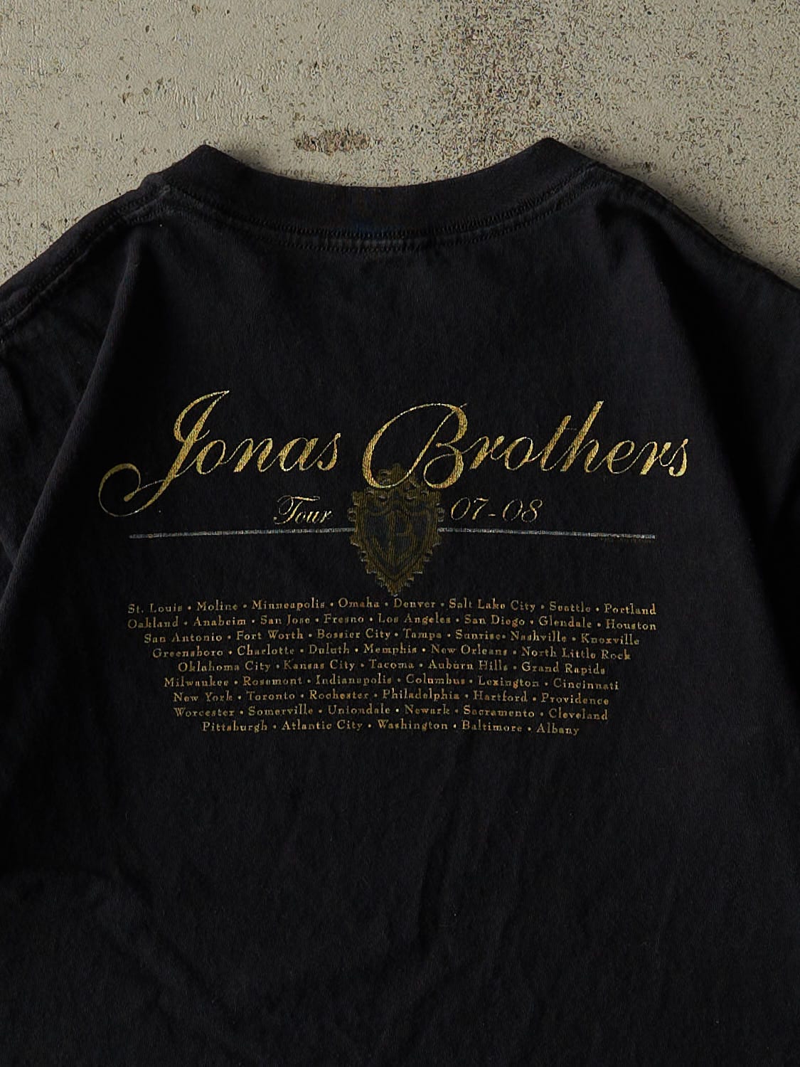 Vintage 08' Black Jonas Brothers Tour Tee (S)